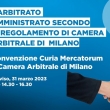 Arbitrato amministrato secondo il regolamento CAM